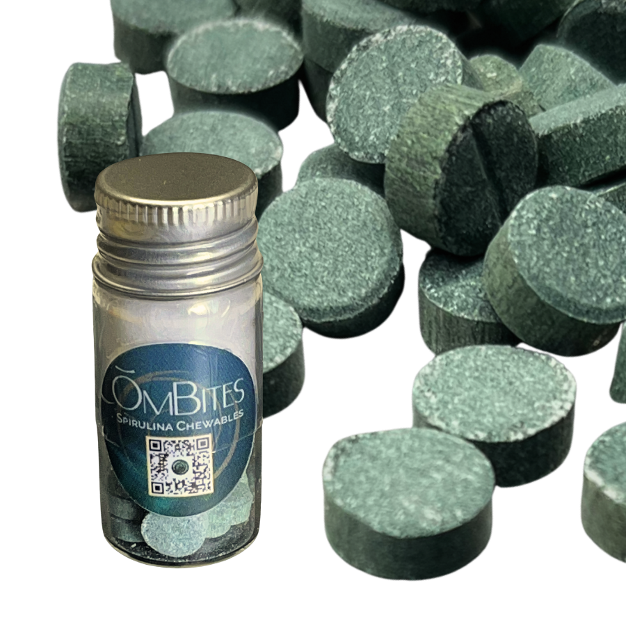 OmBites Spirulina Chewables _ Pocket-Pack _ 20ct vial