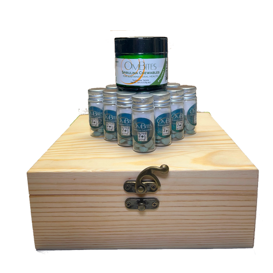 OmBites Spirulina Chewables _ Super Vendor-Pack _ [9x124ct] & [16x20ct]
