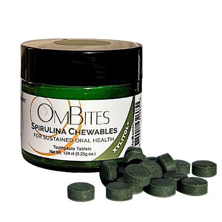 OmBites Spirulina Chewables _ Everyday-Pack _ 124ct jar